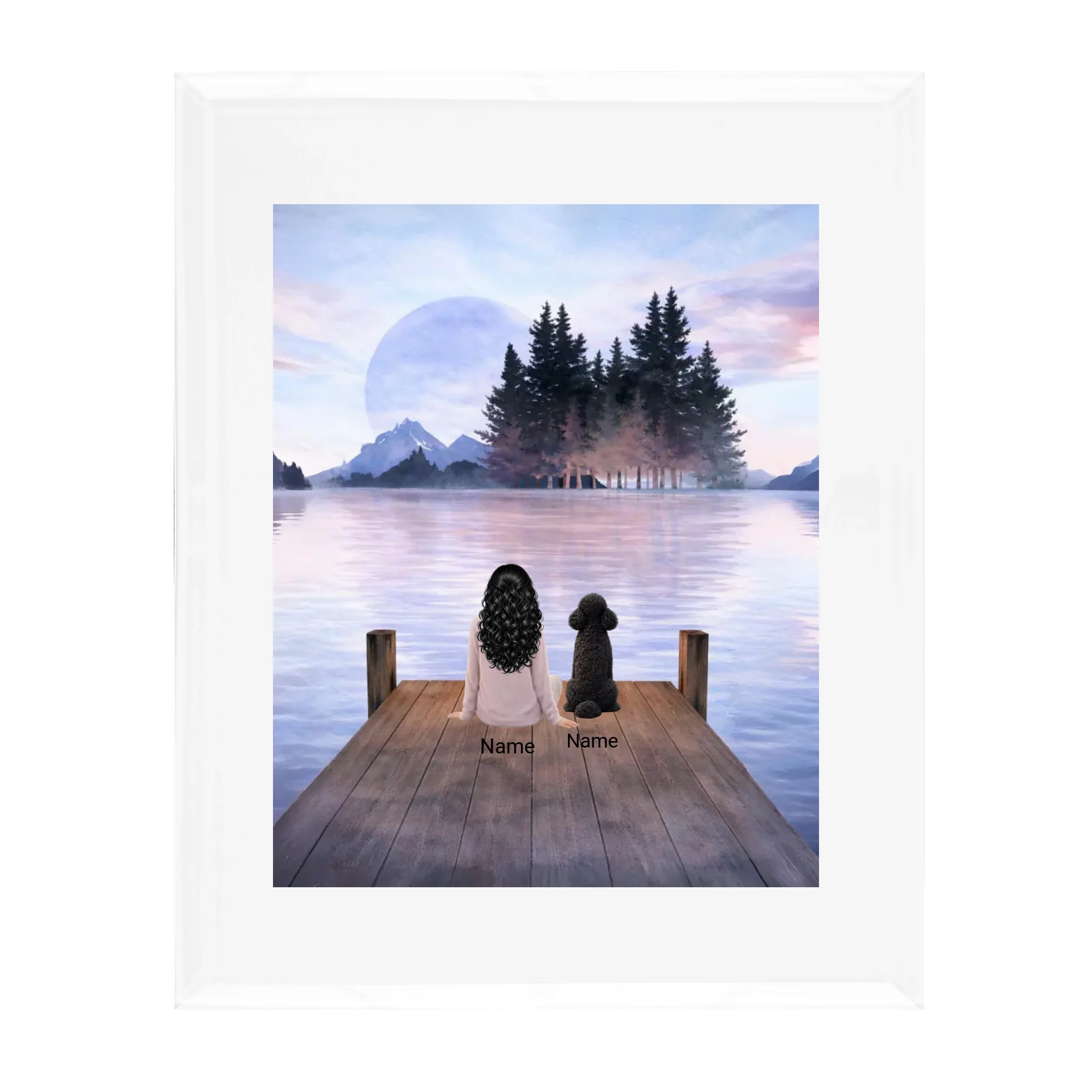 Best Friend+Haustier, Personalisierte Glasaufsteller